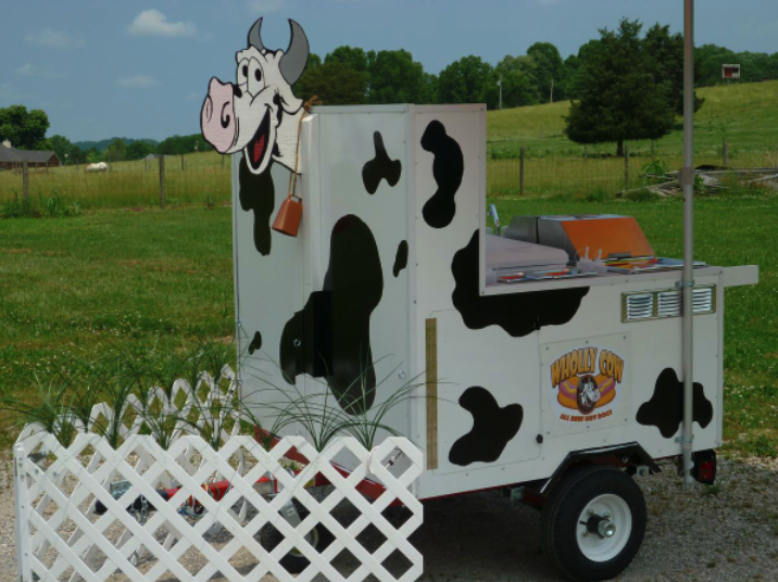 Cow hot dog carts