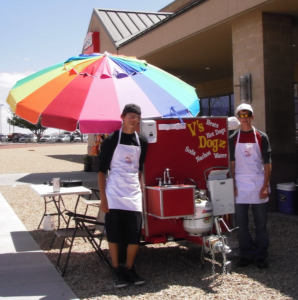 kids build hot dog cart on military base