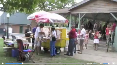 Hot Dog Cart At Church Picnic