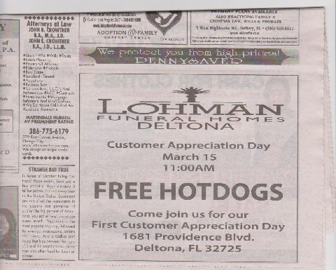 Funeral home hot dogs