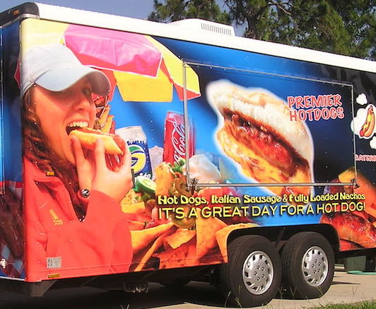 hot dog cart concession trailer