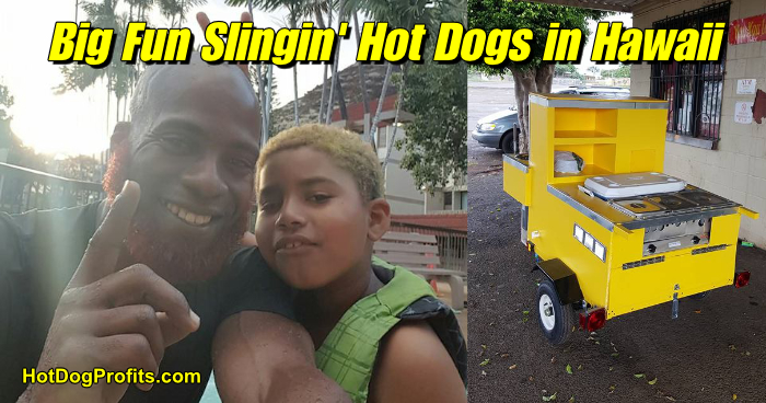 hot dog cart in Hawaii 
