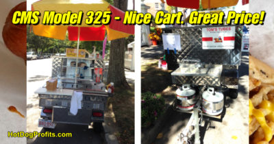 Used CMS 325 hot dog cart for sale