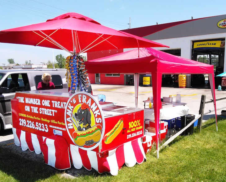 used four full size pan hot dog cart for sale